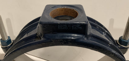 JCM 406 DI Epoxy Coated 10" Service Saddle w/ Double S/S Straps 1075X 2” IP
