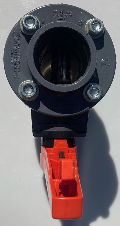 Georg Fischer D90 DN80 3" Butterfly Valve W/ 3" LASCO Flange
