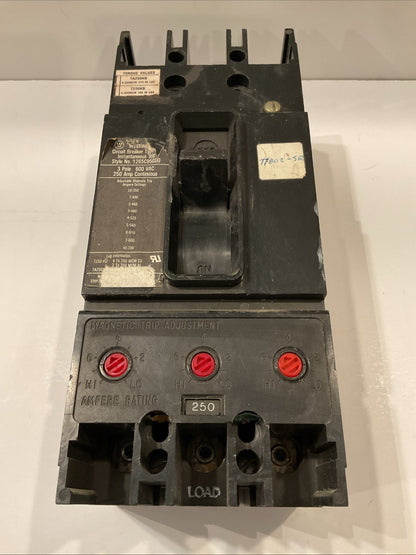 WESTINGHOUSE 1265C95G03 / 600VAC / 250 AMP      (USED)
