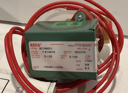 New ASCO RedHat Solenoid Valve 8210B021  120/60  110/50  3UK19  T814979