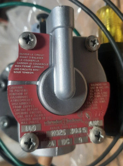 SCHRADER BELLOWS  Part#N3156350149  INLINE VALVE (24VDC, 140 MAX. PRESSURE)