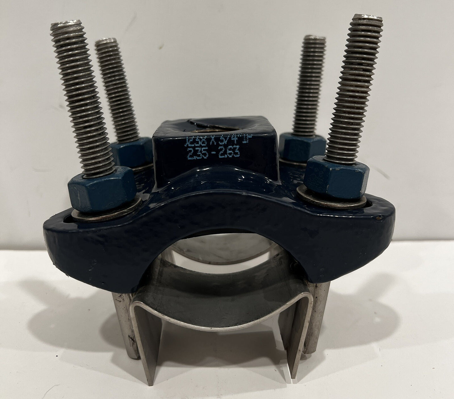 JCM406  Epoxy Coated Service Saddle w/ Double S/S Straps 0238 X 3/4"IP 2.35-2.63