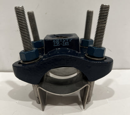 JCM406  Epoxy Coated Service Saddle w/ Double S/S Straps 0238 X 3/4"IP 2.35-2.63