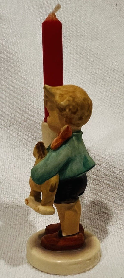 Goebel Hummel Boy Figure with Candle Horse 117 Trademark W. Germany