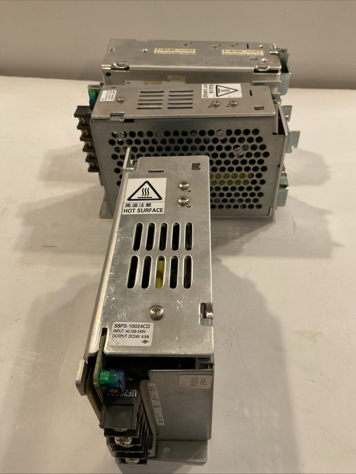 QTY 3 - Omron S8PS-10024CD Power Supply 100-240VAC Input / 24VDC 4.5A Output