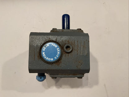 Boston Gear F710-50-B4-G Right Angle Worm Gear Ratio 50:1 .09HP output 120 inlbs