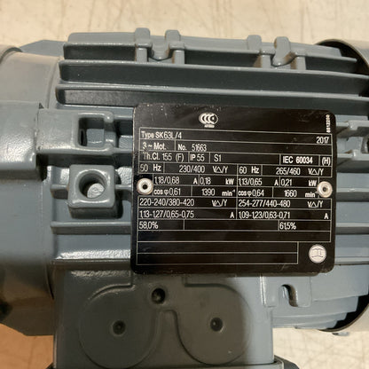 NEW OLD STOCK! LANTECH .18kW GEAR MOTOR 072.1Z-63L/4 51663