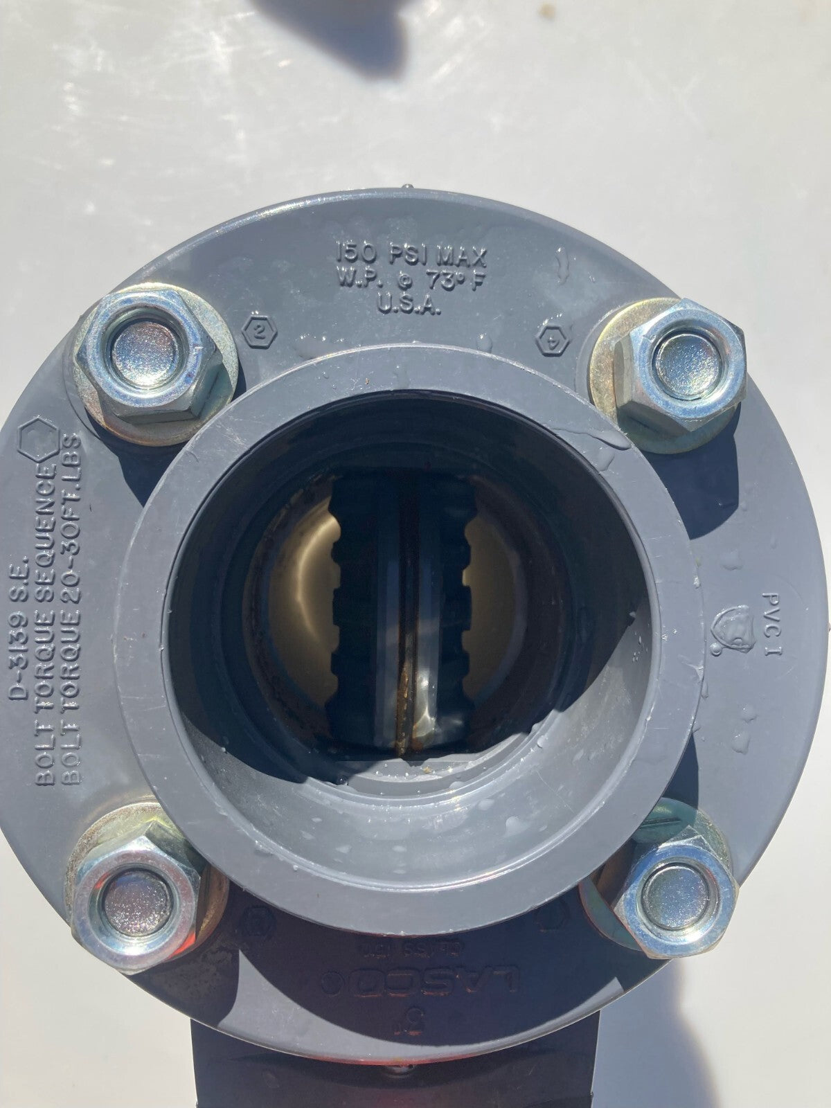 Georg Fischer D90 DN80 3" Butterfly Valve W/ 3" LASCO Flange