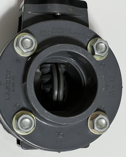 Georg Fischer Type 367 3" PVC-U Manual Butterfly Valve PN10 d90DN80 w/ Flanges