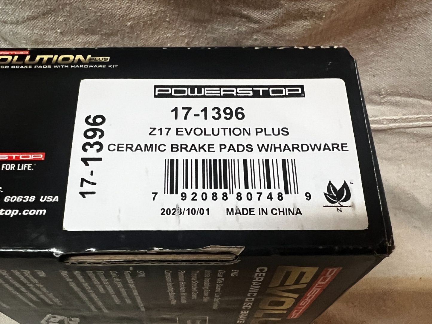 Ceramic Brake Pads w/ Hardware  17-1396 Z17 Evolution Plus Powerstop