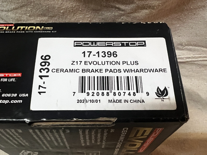 Ceramic Brake Pads w/ Hardware  17-1396 Z17 Evolution Plus Powerstop