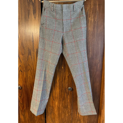 Red and Houndstooth Plaid Wool Suit Set