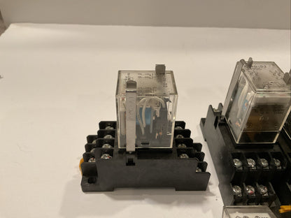 LOT of 21 - Omron MY4N-D2 Socket Relay  5A 24VDC w/Base  Lot of 21