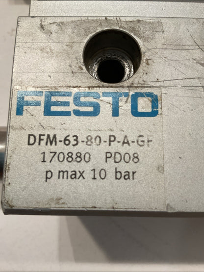 Festo DFM-63-80-P-A-GF Guided Cylinder 170880 PD08 Pmax 10Bar