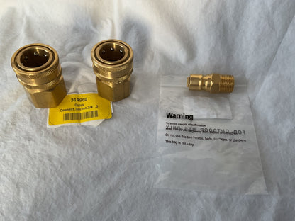 qty 2 - 1 1/2"  brass socket, qty 1 - Gaspro 3/4" Quick Connect Socket