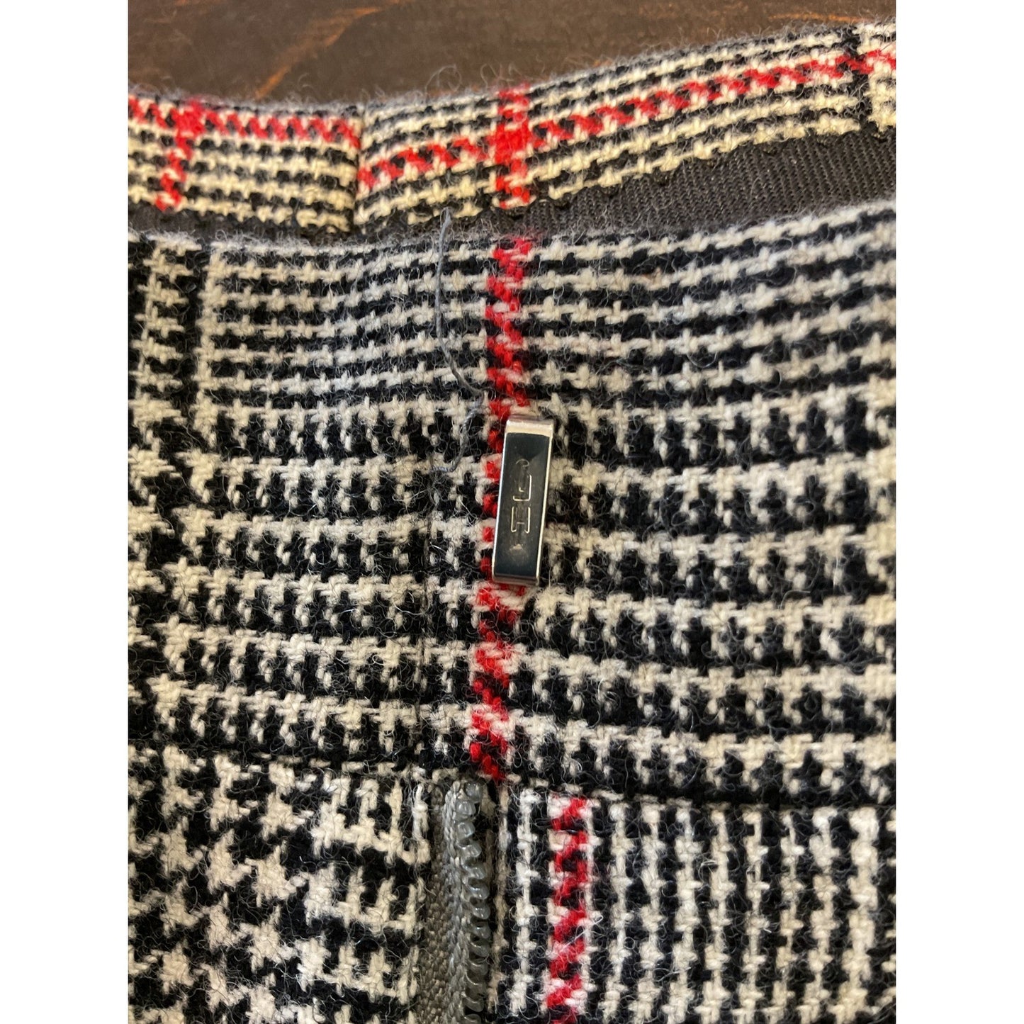 Red and Houndstooth Plaid Wool Suit Set