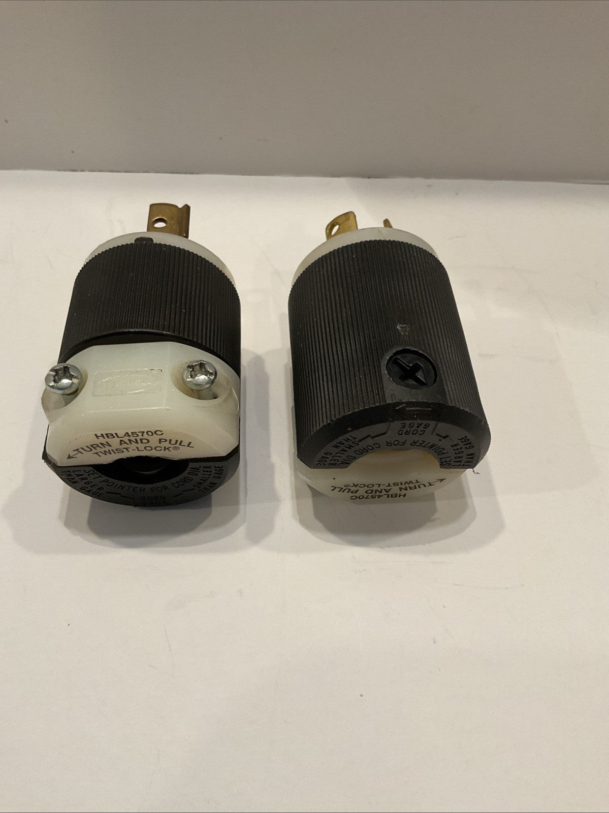 lot of 2 - Hubbell Turn and Pull Twist-Lock HBL4570C  MALE PLUG  F24