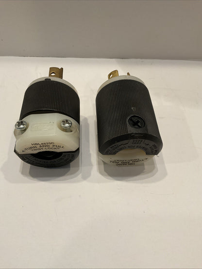 lot of 2 - Hubbell Turn and Pull Twist-Lock HBL4570C  MALE PLUG  F24