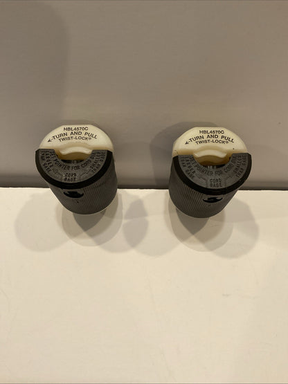 lot of 2 - Hubbell Turn and Pull Twist-Lock HBL4570C  MALE PLUG  F24
