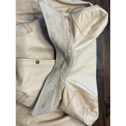 Reversible Tan Leather Huc of Sweden Coat - Size 44