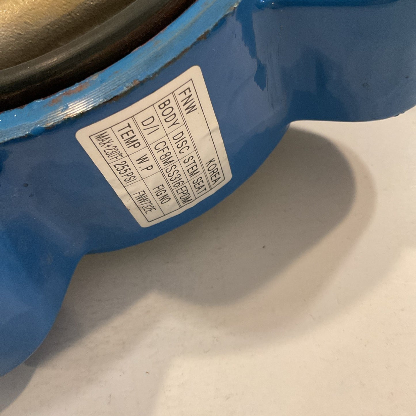 FNW732E 3” Butterfly Valve /255 MWP/Disc-CF8M/Stem-SS316/Seat-EPDM/L986-4317