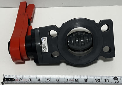 Georg Fischer +GF+ Type 367 3" PVC-U Manual 4 Lug Butterfly Valve PN10 d90DN80