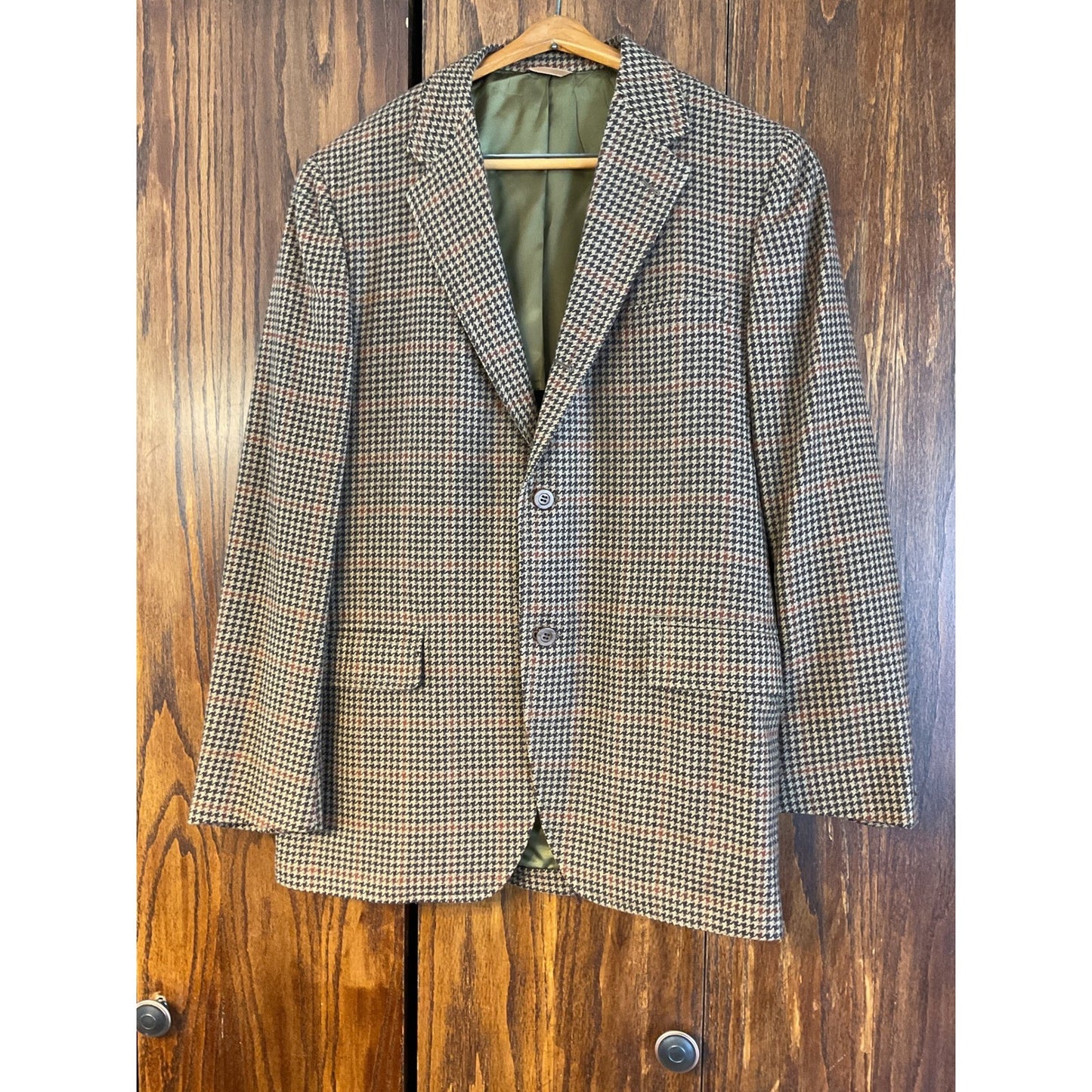Brown and Blue Plaid Sport Coat
