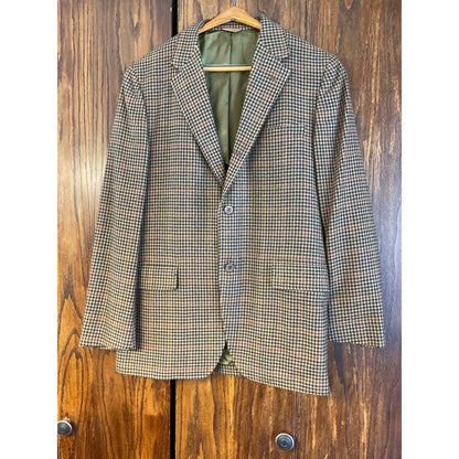 Brown and Blue Plaid Sport Coat
