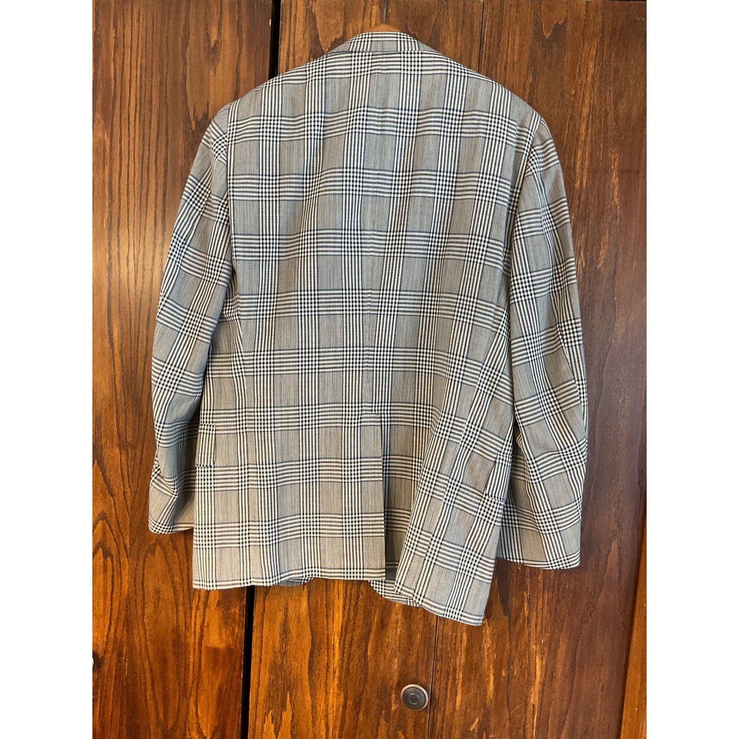 Blue and Gray plaid Sport Coat - 1970