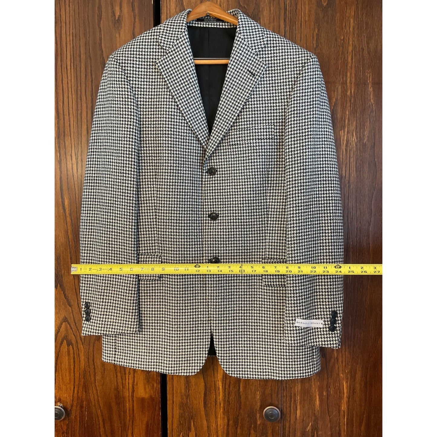 New size 40 Arnold Brandt Houndstooth Wool Suit Coat