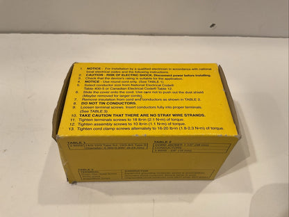 HUBBELL TWIST-LOCK PLUG HBL2621 30AMP 250VOLT 2P 3W GRND NIB