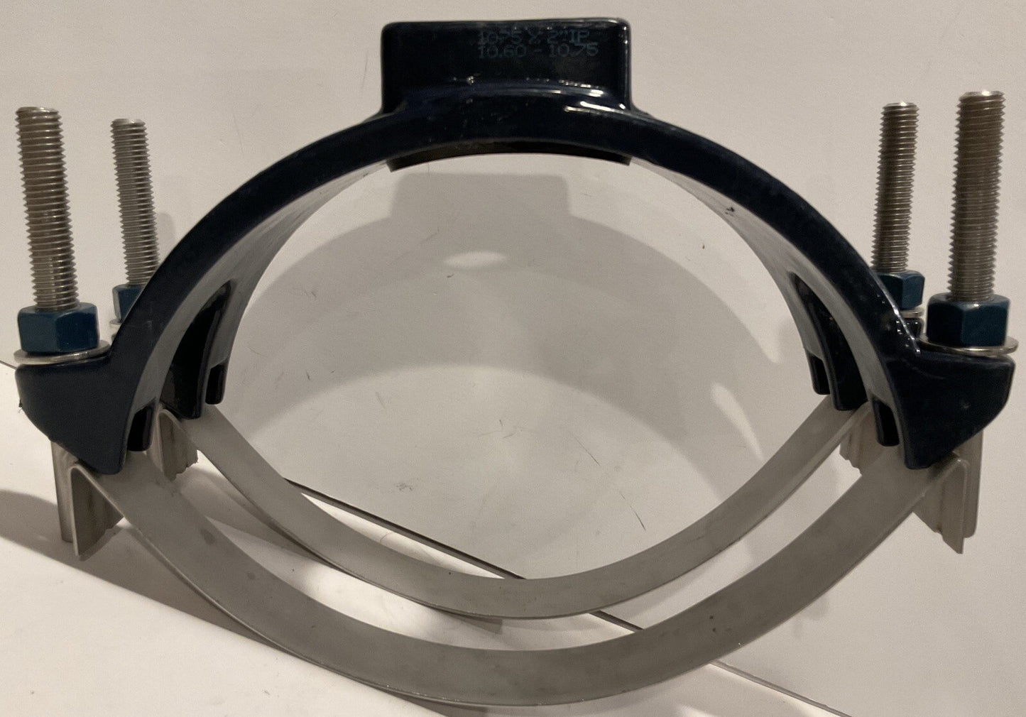 JCM 406 DI Epoxy Coated 10" Service Saddle w/ Double S/S Straps 1075X 2” IP