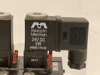 Rexroth R404058910 Pneumatic Directional Valve 24V DC (581-242-010+580-271-000)