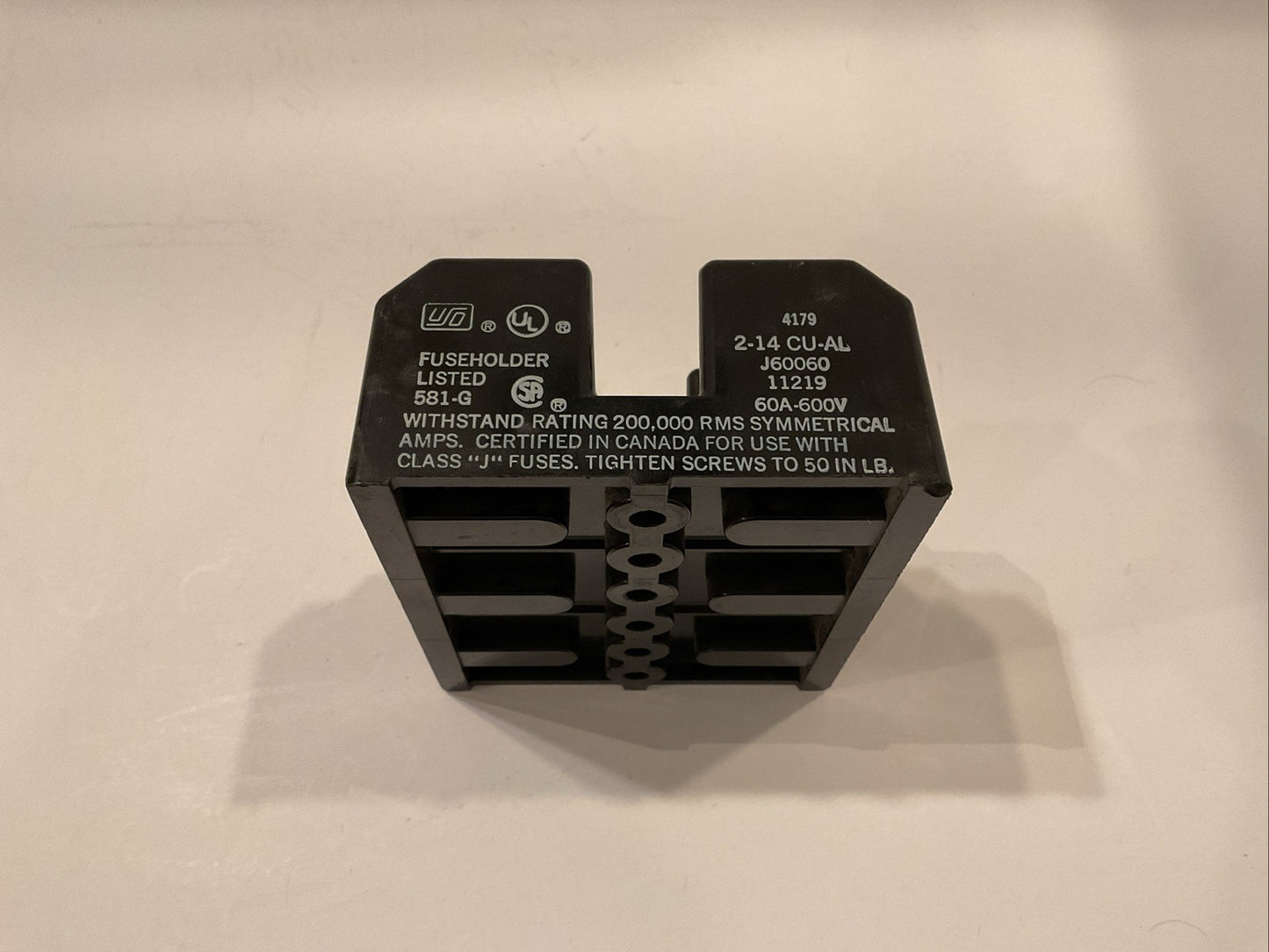 J60060 3 Pole Fuse Holder 600 V 60Amp / 4179 /2-14  CU-AL / J60060 / 11219