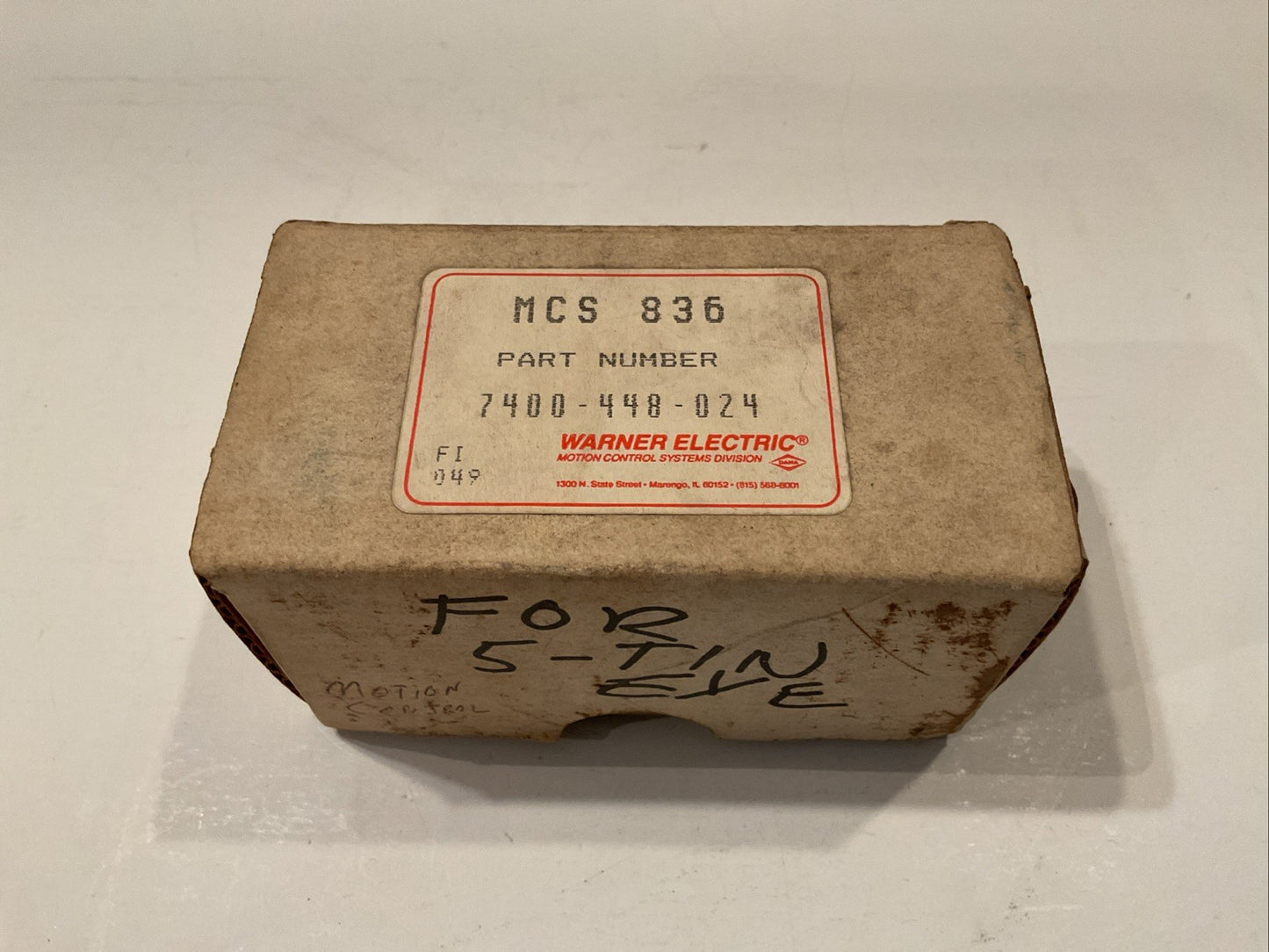 WARNER ELECTRIC MCS-836 part number 7400-448-024