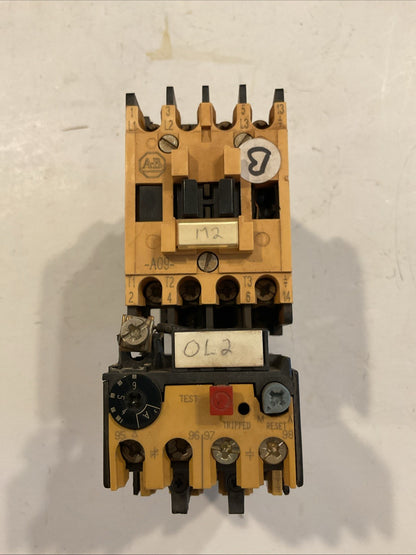Allen-Bradley 100-A09ND3 Contactor B & 193-BSB60 Overload Relay, Series B