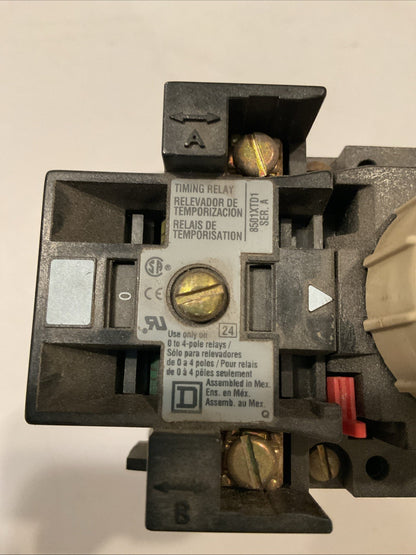 Square D 8501 XTD1 Timing Relay Series A, 8501 X040 110/120V Coil