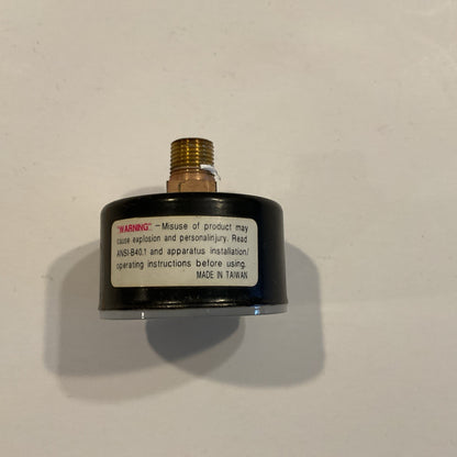 Qty 9 - 1-1/2" United Instrument Steel Pressure Gauge Center Back 100psi / 7Bar