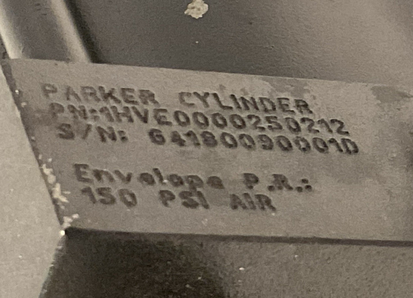 PARKER 3.25 TBVELU19A 4.000 150 Psi Pneumatic Cylinder VE series