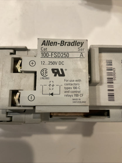 Qty 4 - ALLEN BRADLEY 100-C12*10 /A CONTACTOR , w/ AB 100FSD250/A & AB 100-F /A