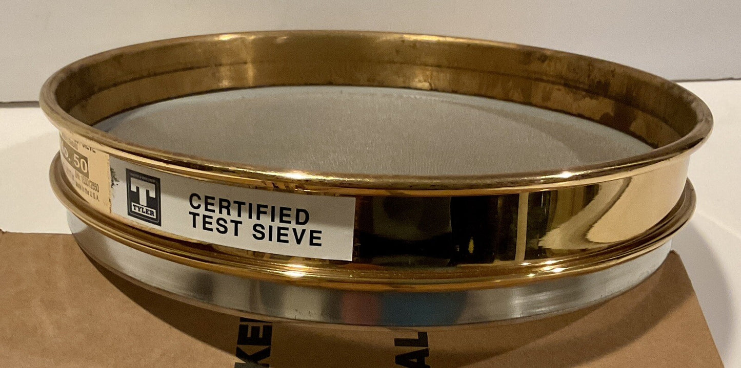W.S. Tyler No. 30 Certified 5035 Half Height Test Sieve. 8"-HH-BR-SS-US-30