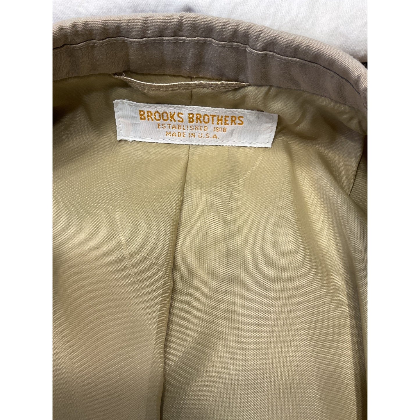 Tan Brooks Brothers 3 Button Coat