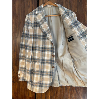 Camel Hair Tan Plaid Sport Coat