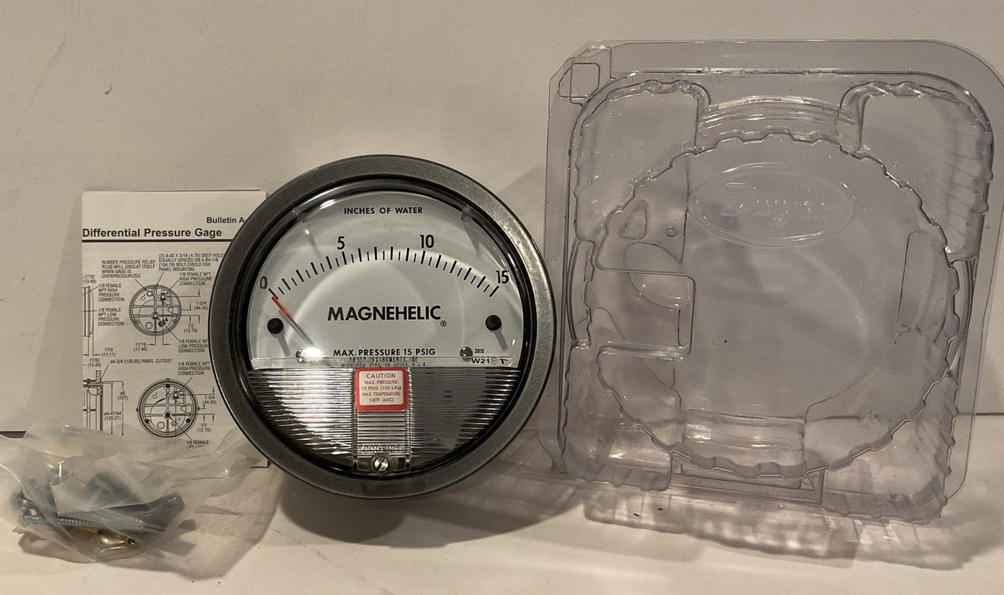 Dwyer W21X TK Magnehelic Pressure Gauge 15 PSIG
