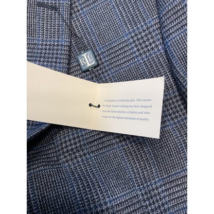 New With Tags Ralph Lauren, Pure Wool Blue and Black Plaid Blazer