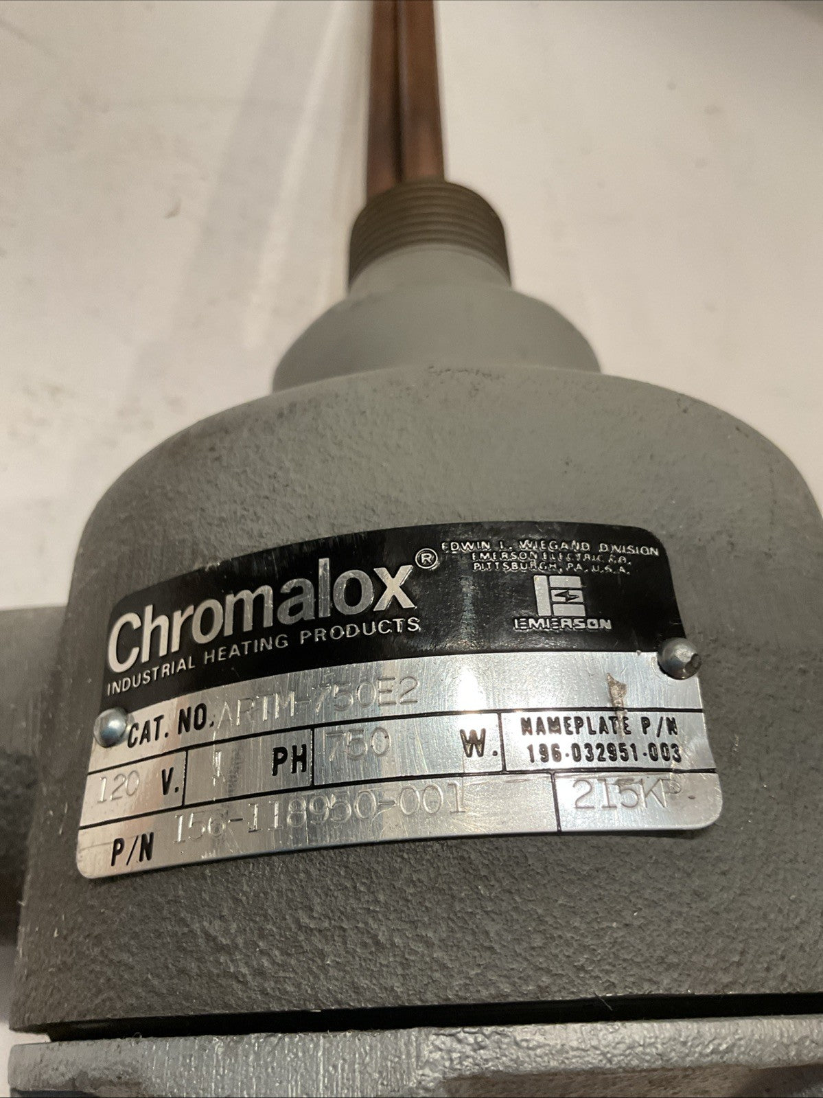 NEW CHROMALOX #ARTM-7850E2, 156-118950-001 GR SERIES ELECTRICAL HEATER