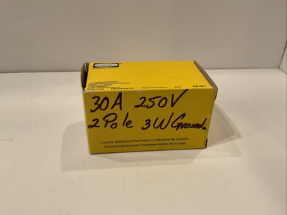 HUBBELL TWIST-LOCK PLUG HBL2621 30AMP 250VOLT 2P 3W GRND NIB