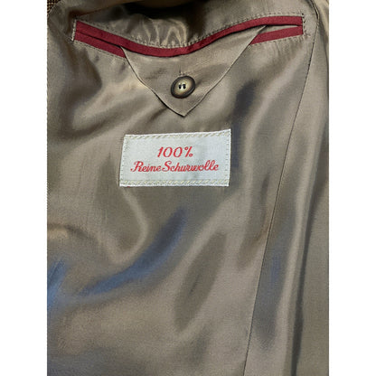 Olive Steinbock Wool Taupe Blazer with Suede Elbow Patches