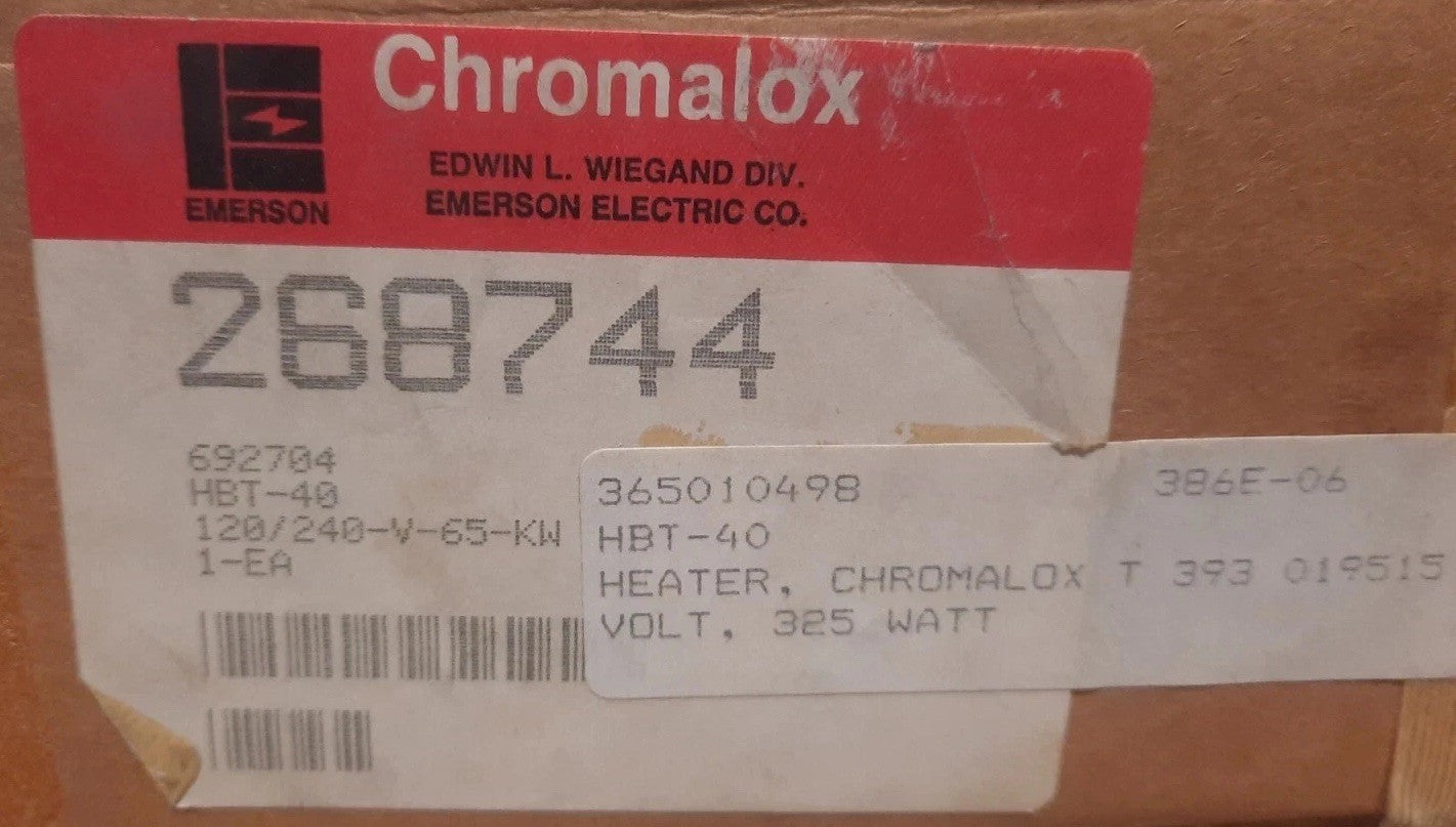 CHROMALOX  #268744, HBT-40  TUBULAR BAND HEATER 698023 (120/240V, 65KW)