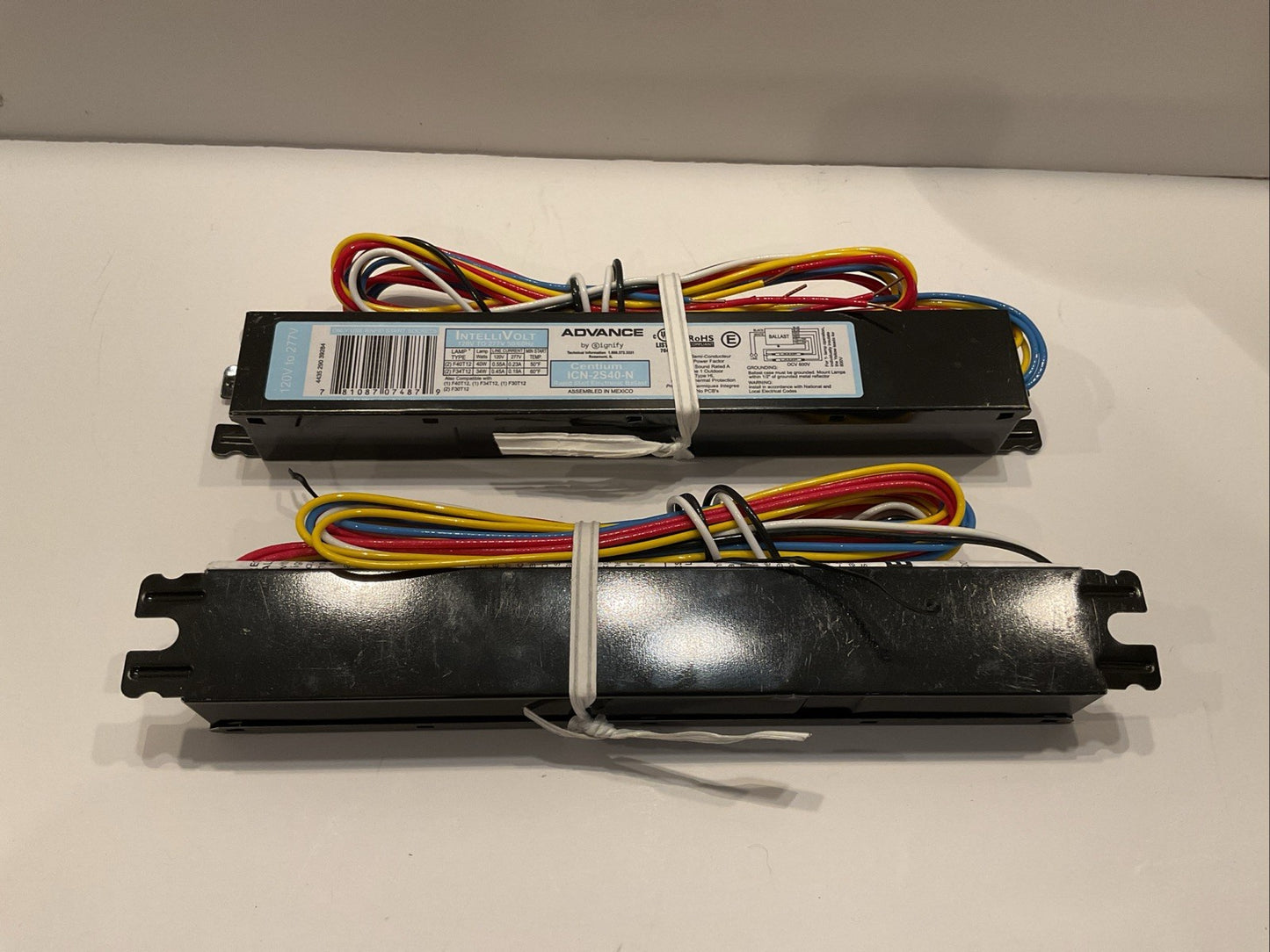 Qty 2-Philips Advance BALLAST, Centium ICN-2S40-N Rapid Start Electronic Ballast